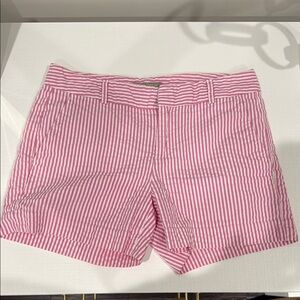 Women's Pink Stripe Bermuda Shorts by